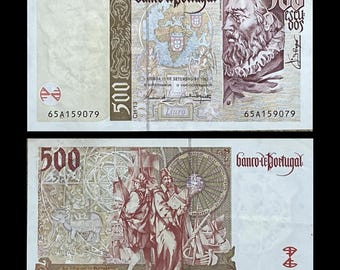 Portugal 500 Escudos 1997 P-187 VF Collectible Banknote | Joao de Barros Pre-Euro Vintage Paper Money