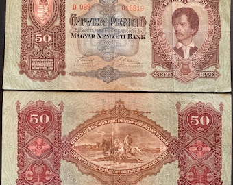 Banconota da collezione Ungheria 50 Pengő 1932 P-99 F/VF