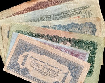 Hungary Russian Occupation Red Army Pengő 1944 F-VF Collectible Banknote Bundle