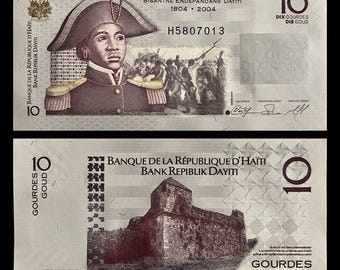 Haiti 10 Gourdes 2018 P-272 UNC Collectible Banknote | Sanite Belair Paper Money