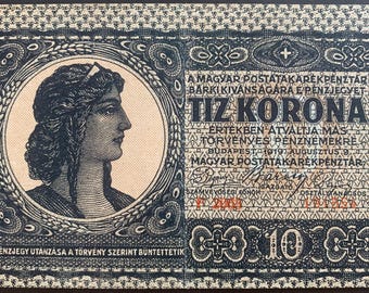 Węgry 10 Koron 1919 P-41 VF+ banknot