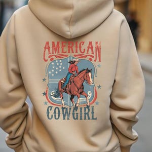 Women&#39;s Western Hoodie For Christmas Gift Cowgirl Rodeo Punchy Gift for Christmas Horse Lover Western Cowgirl Gift American Cowgirl Gift