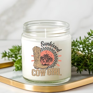 Candela regalo per Natale, decorazione western, regalo per la casa rustica, candela da fattoria, regalo per rodeo e cowgirl, decorazione per casa ranch, regalo per cowgirl baciata dal sole