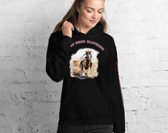 Barrel Racing Hoodie, Barrel Racing Gift, Gift for Barrel Racer, Western Gift, Cowgirl Hoodie, Gift for Cowgirl, Jane Dear Clothing, Cowgirl