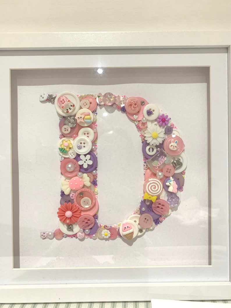 Image Lettr D Button Large Button Art Framed D - Etsy