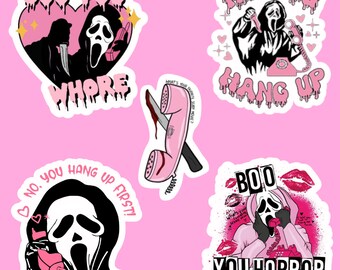 Girly scream sticker set