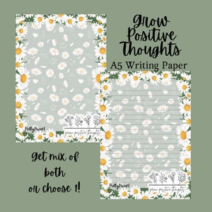 Papel A5 para cultivar pensamientos positivos