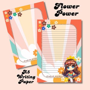 A5 Flower Power paper