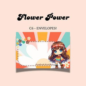 C6 Umschlag - Flower Power