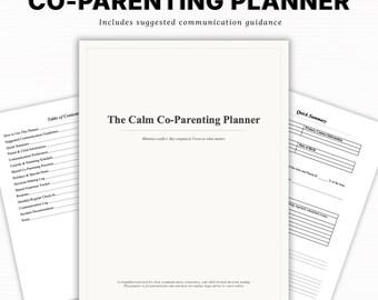 Low-Conflict Co-Parenting Planner | Parenting Schedule, Decision & Incident Logs, Expense Tracker | Editable Word + Docs | Printable