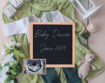 Pregnancy Announcement | Green | DIGITAL IMAGE