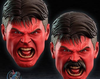 Angry Maroon Guy 3D Printed Mask (Physical Unpainted 3D Print Kit) Cosplay UK Based [Please read the description info] - Free UK Delivery