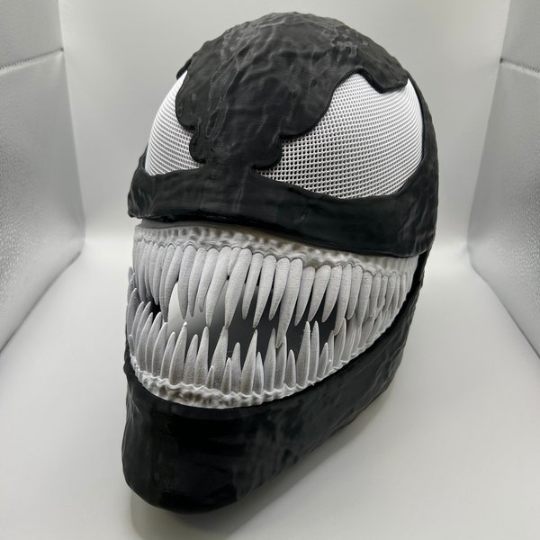 Venom (Spider-Man 2) 3D Printed Mask with Moving Jaw (Physical Unpainted 3D Print Kit) Cosplay UK Based [Please read the description info]