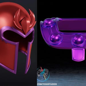 Magnetic Man Cartoon Helmet & Collar Combo (Physical Unpainted 3D Print Kit) Cosplay UK Based [Please read description] Free UK Delivery