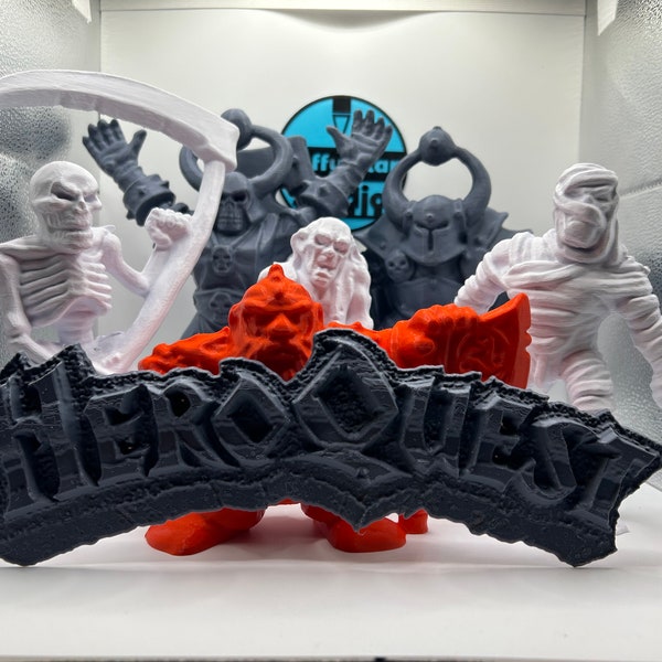 Upscaled Hero Quest 1989 Figures - 3D Printed (unpainted) - Now in 2 sizes