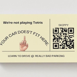 Grappig parkeerbord - 'Not Tetris!' Leer autorijden - Skippy QR-code