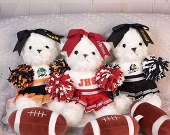 Personalized Cheerleader Bear: Custom Name Gift for Cheerleaders