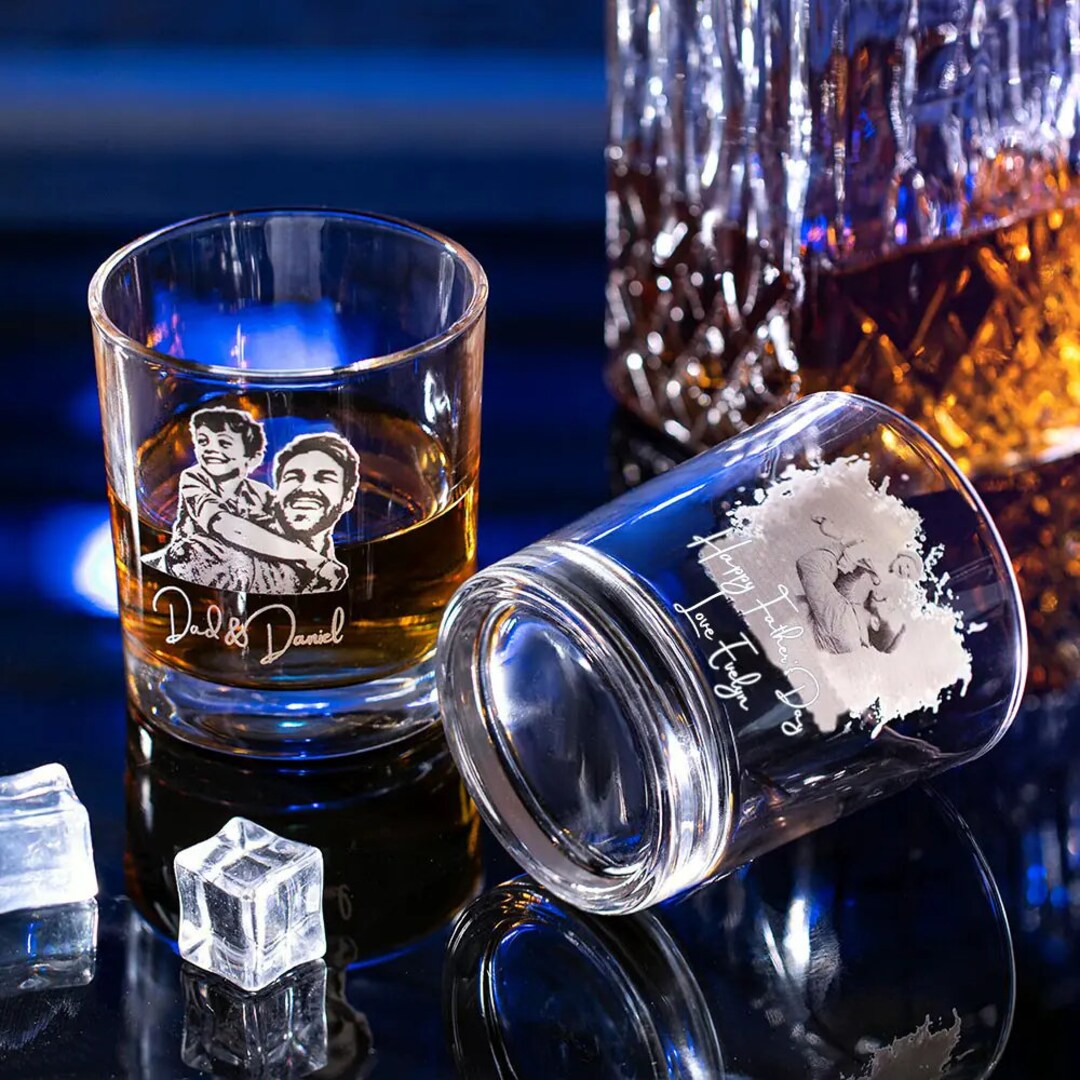 Vaso De Whisky Personalizado – Graba Tu Propio Texto – Regalo Artesanal Para él O Ella – Cristalería única
