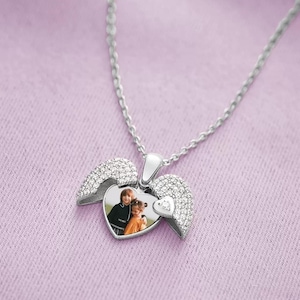 Custom Photo Heart Locket Necklace: Rose Gold Picture Jewelry Gift