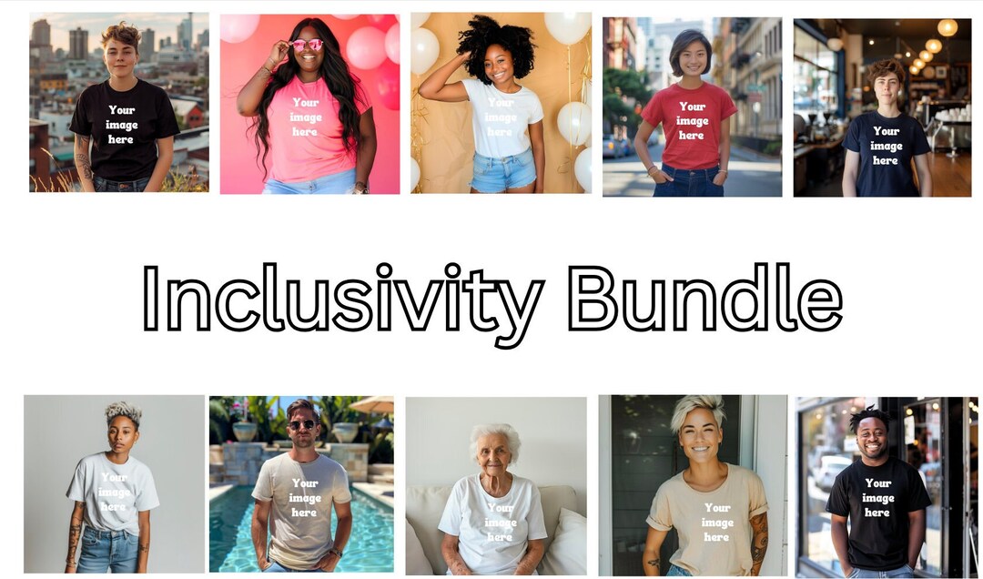 Mockup Bundle | Inclusive Models | PNG Model Mockups - Etsy