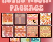 Social Media Package | Social Media Posts | Small Business Posts | Retro Social Media Package | Social Media Post Package | BOHO Media Post