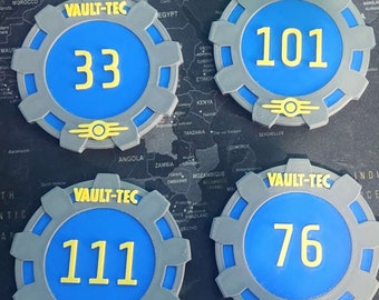 Fallout Vault Door Coasters - Gaming Decor, Set of 4