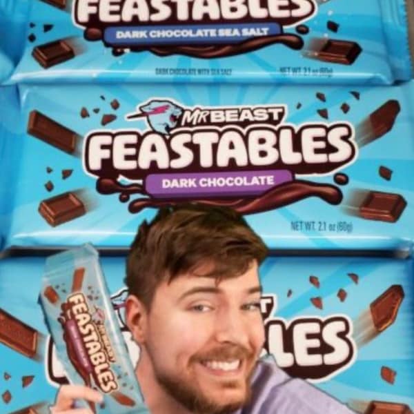 New packing more creamy - Mr Beast Feastables Chocolate Bar 60g