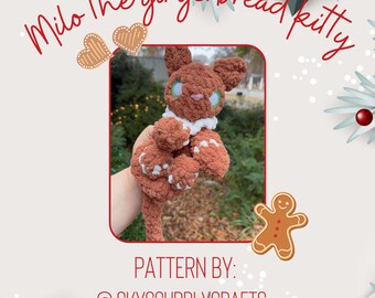 Milo the Gingerbread Kitty Amigurumi Crochet PDF Digital Pattern