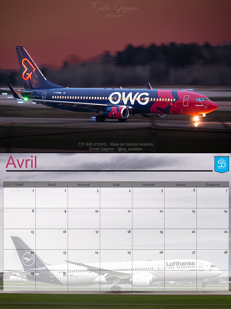 2024 Aviation Calendar Etsy