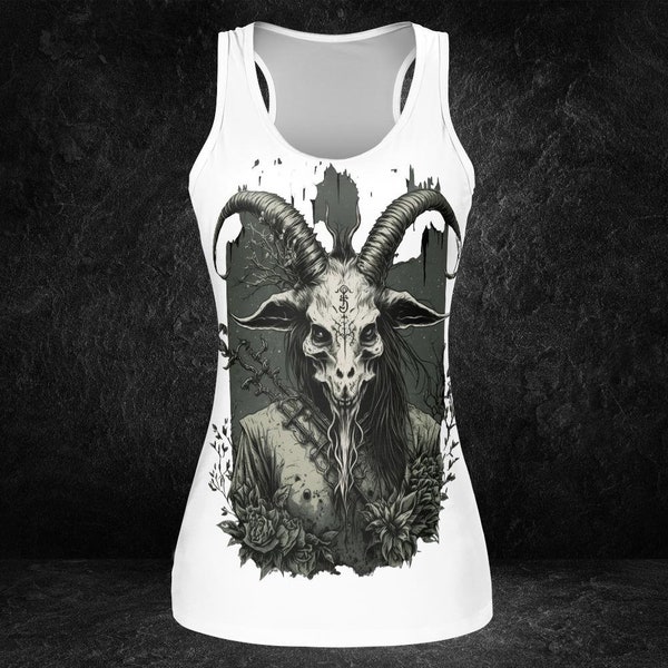 Baphoment Tank Top for Women Alternative Clothing Satanism Apparel Goth Tank Top Witchcraft Clothing