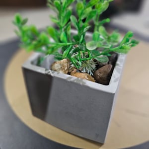 Square concrete succulent planter image 1