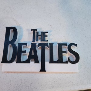 Beatles 3D Printed Logo Art