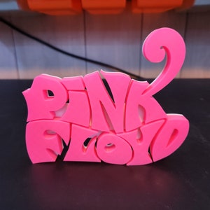 Pink Floyd 3D Printed Logo Art