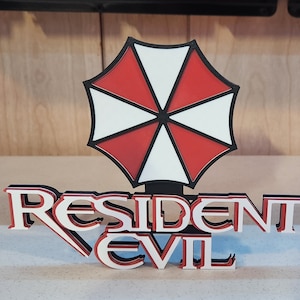 Resident Evil 3D Printed Logo Art