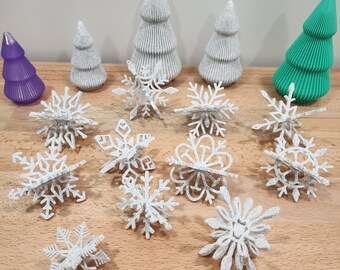 12 Beautiful 3d Snowflake Ornaments