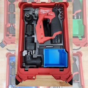 VERBETERDE* Milwaukee packout-inzetstuk voor M12-boorschroevendraaier met meerdere koppen - 2 LAGEN