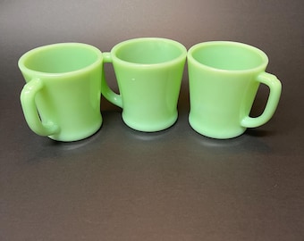 Vintage Fire King D Handle Jadeite Coffee Mug - Etsy