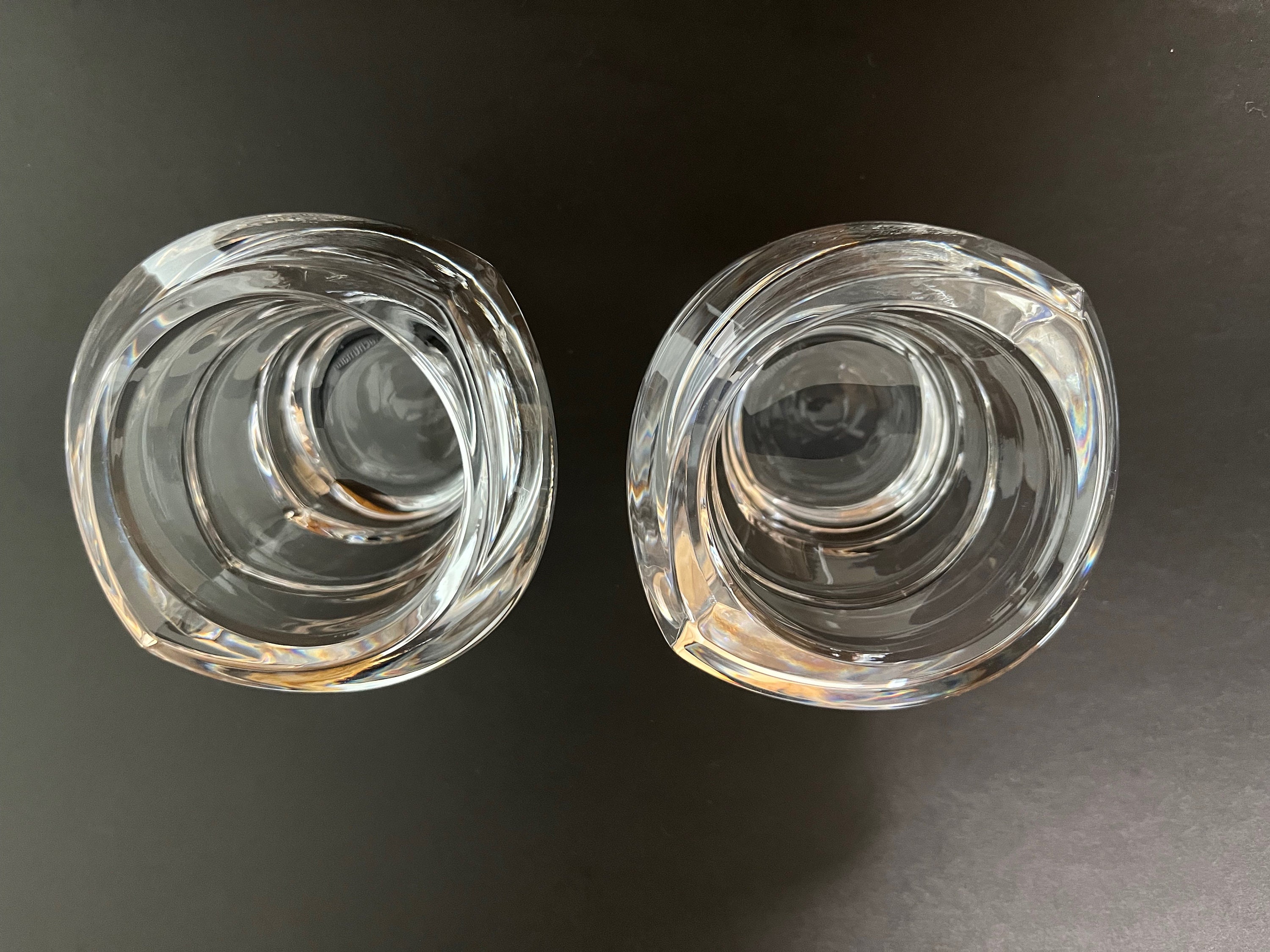ヴィンテージ ナハトマン キャンドルホルダー 2 個 クリスタル ヴィンテージ ナハトマン キャンドルホルダー 2 個 クリスタル