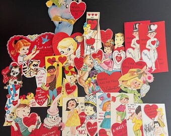Vintage MCM St Valentinstag Karten Lot 25 Karten