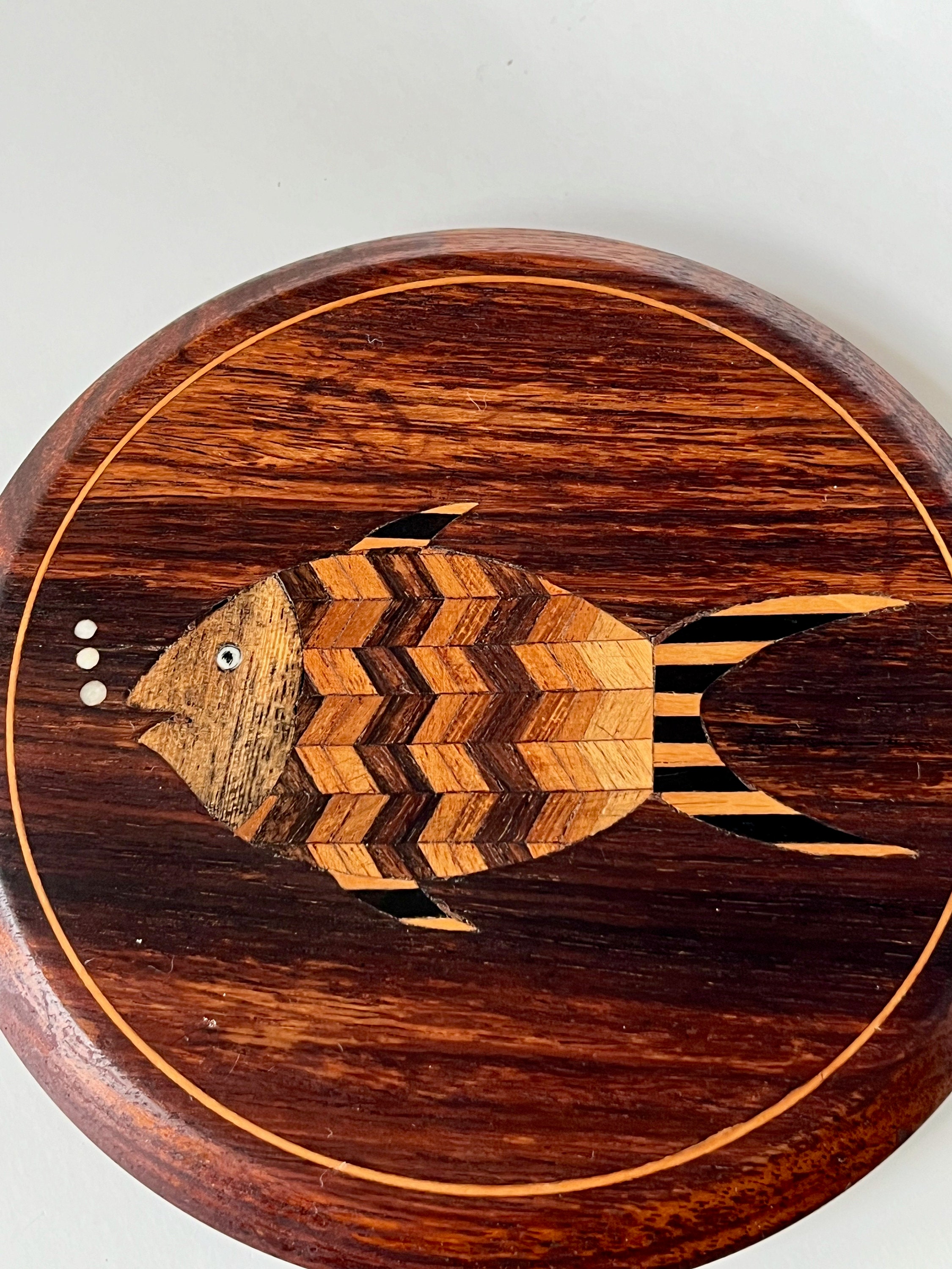 Inlay Fish Vintage Wooden Inlay Fish Wall Art - Etsy