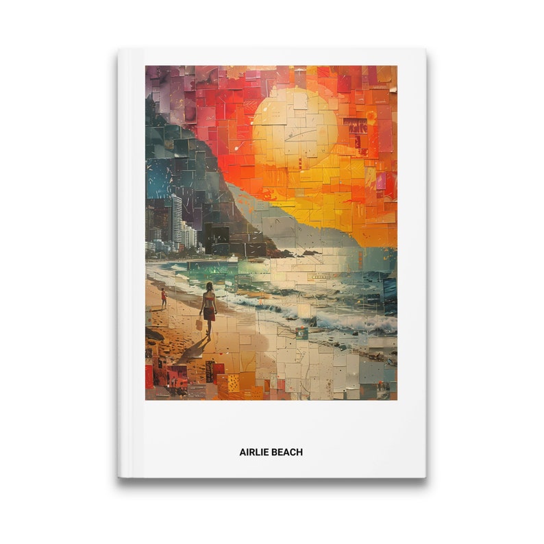 Airlie Beach Australia Abstract Cityscape Hardcover Journal, matte afwerking, kleurrijk notitieboek voor reizigers en schrijvers afbeelding 6