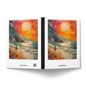 Airlie Beach Australia Abstract Cityscape Hardcover Journal, matte afwerking, kleurrijk notitieboek voor reizigers en schrijvers afbeelding 4