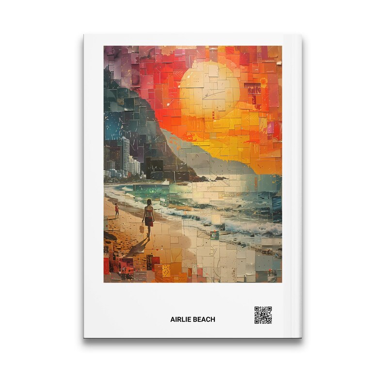 Airlie Beach Australia Abstract Cityscape Hardcover Journal, matte afwerking, kleurrijk notitieboek voor reizigers en schrijvers afbeelding 3