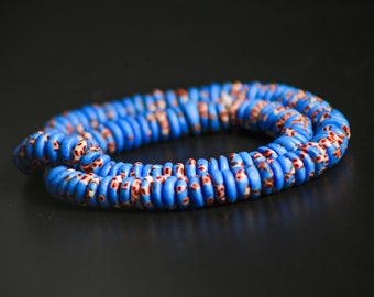 African beads, colorful recycled glass beads, spacer beads, ethnic beads, Ghanaian beads, bead making.
