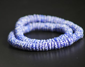 Colorful recycled glass beads, spacer beads, ethnic beads, Ghanaian beads for bead making.