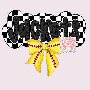 Jackets Mascot Softball PNG: Coquette School Design (Digital File)