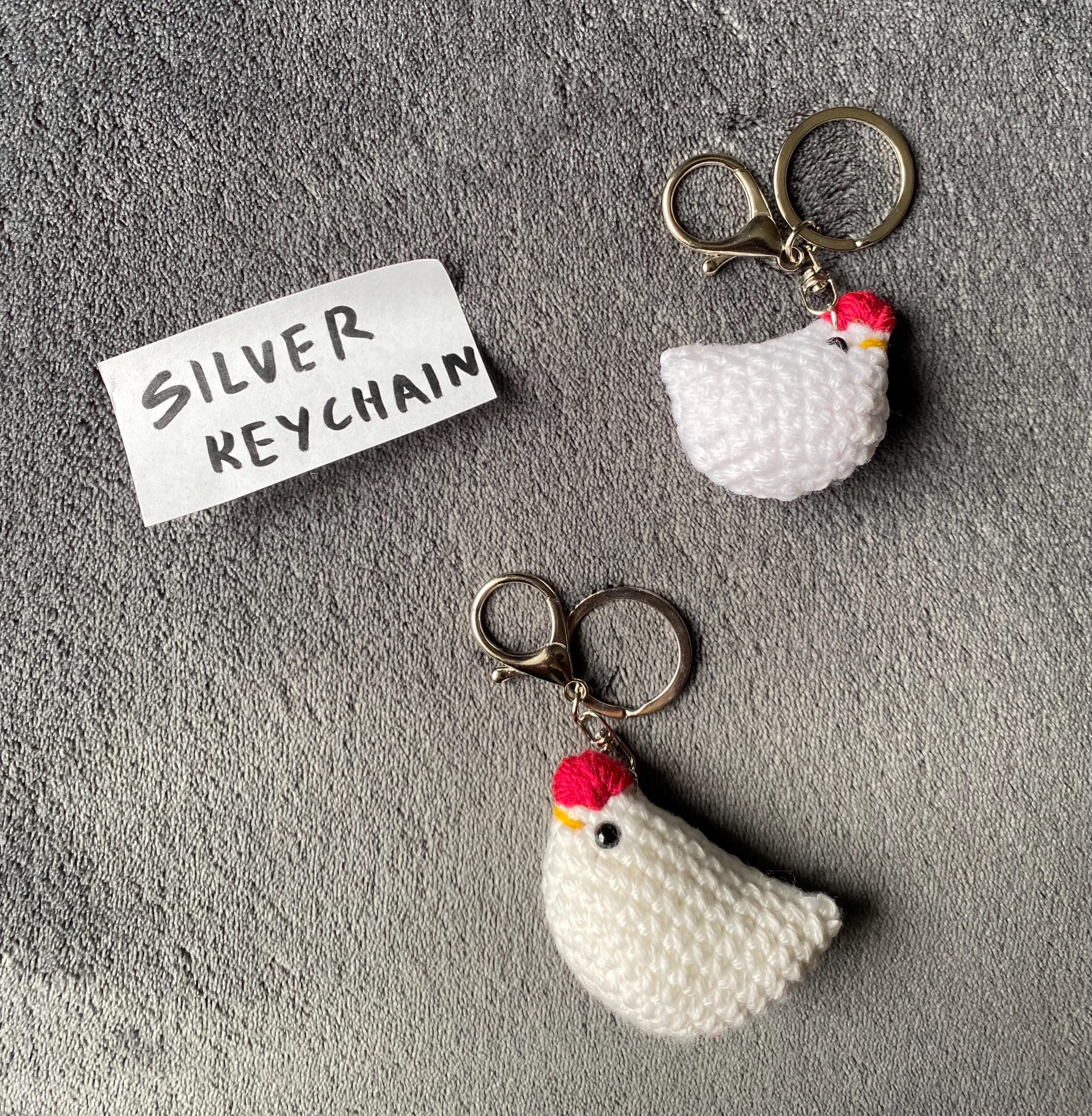 Crochet Chicken Keychain | Great for Backpacks, Handmade Cute Accessory ...