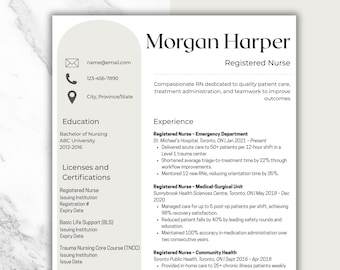 Registered Nurse Resume Template: Modern, ATS-Friendly (Editable in Canva)