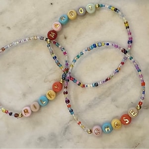 Personalized Name Bracelet with Colorful Letters