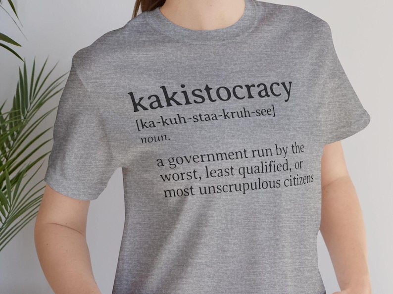 T-shirt définition kakistocratie : cadeau drôle d'humour politique Athletic Heather